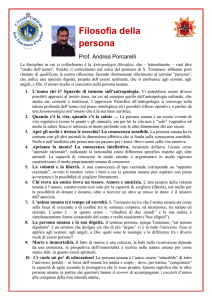 Filosofia della persona - Circolo San Tommaso d`Aquino