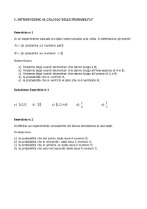 Esercizi probabilità