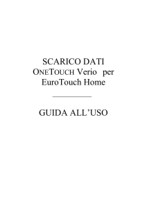 Manuale scarico dati di OneTouch Verio