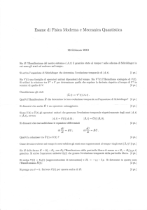 Esame di Fisica Moderna e Meccanica Quantistica
