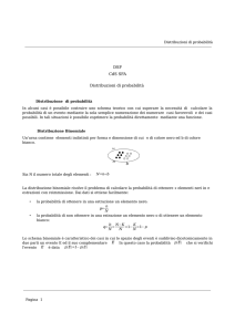 Distribuzioni di probabilità