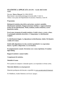scheda statistica applicata - Dipartimento di Economia, Statistica e