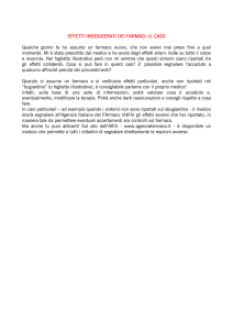 EFFETTI INDESIDERATI DEI FARMACI