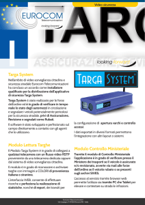 Targa System Modulo Lettura Targhe Modulo Controllo Ministeriale