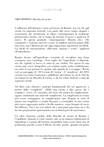 NIKO ROMITO: filosofia di cucina L`influenza dell`Abruzzo è forte nel