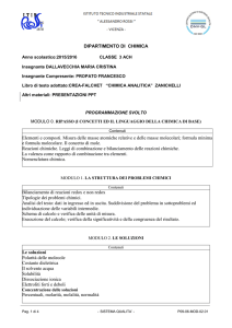 DIPARTIMENTO DI CHIMICA Elementi e composti