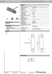 1 Sensore di campo magnetico 40FY26 020