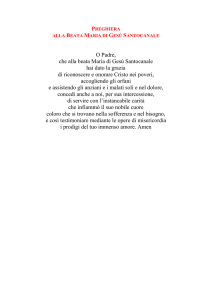 O Padre, che alla beata Maria di Gesù Santocanale hai dato la