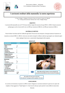 I carcinomi ereditari della mammella: la nostra esperienza