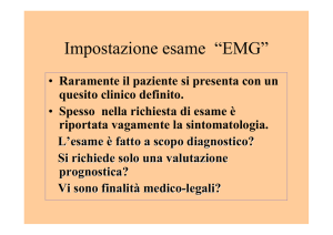 Impostazione esame emg