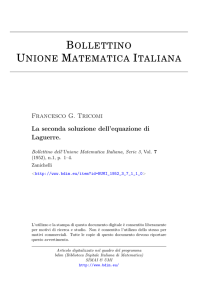 La seconda soluzione dell`equazione di Laguerre.