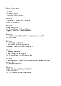 Russo elementare: 1 lezione - Associazione Culturale Alfabeto del