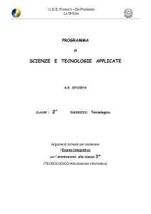 programma di scienze tecnologiche applicate 2° anno + esercizi