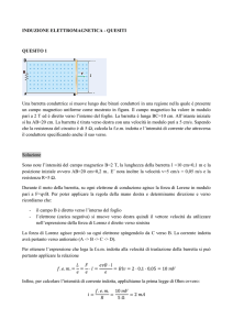 Quesiti sull`induzione elettromagnetica