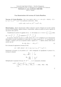 Una dimostrazione del teorema di Cayley-Hamilton.