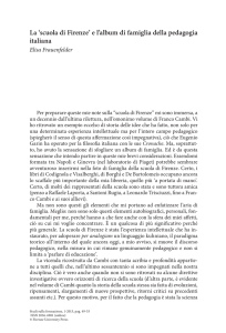`scuola di Firenze` e l`album di famiglia della pedagogia