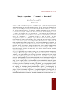 Giorgio Agamben - “Che cos`è la filosofia?”