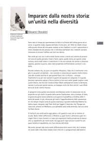 Imparare dalla nostra storia: un`unità nella diversità