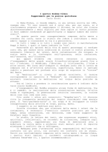 I quattro Brahma-vihāra Suggerimenti per la pratica quotidiana