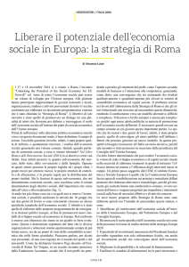 Liberare il potenziale dell`economia sociale in Europa: la strategia di