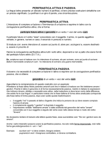 Perifrastica attiva e passiva (aggiornamento)