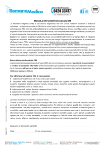 MODULO INFORMATIVO ESAME RM