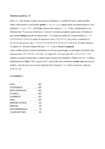 Soluzione quesito n. 11 Detti xeyi due numeri, Andrea, che conosce