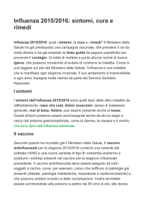 Influenza 2015/2016: sintomi, cura e rimedi
