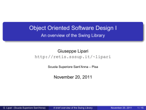 An overview of the Swing Library