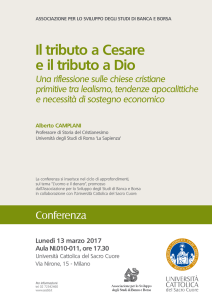 Il tributo a Cesare e il tributo a Dio