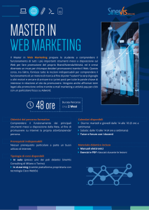 Il Master in Web Marketing prepara lo studente a comprendere il