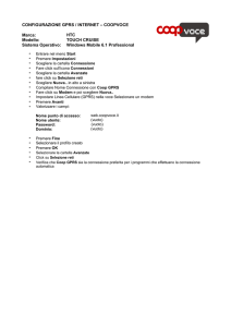 CONFIGURAZIONE GPRS / INTERNET – COOPVOCE Marca: HTC