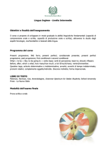 Lingua Inglese - Livello Intermedio Obiettivi e finalità
