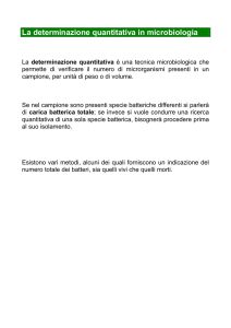 La determinazione quantitativa in microbiologia