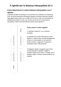 Il righello per la distanza interpupillare (DI)