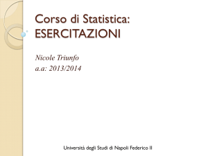 Corso di Statistica: ESERCITAZIONI