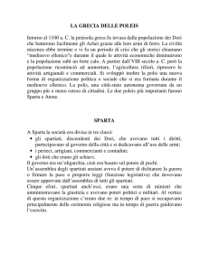 LA GRECIA DELLE POLEIS Intorno al 1100 a. C. la penisola greca
