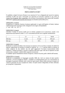 PROVA SCRITTA 9/1/2017 Il candidato svolgerà
