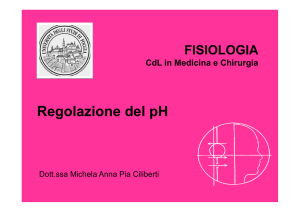 Regolazione Ph - Facoltà di Medicina e Chirurgia