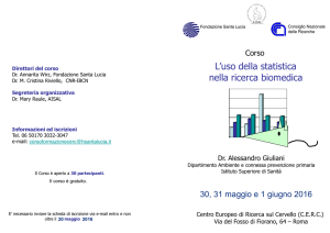 Programma Corso di statistica Giugno 2016