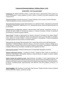 Programma di Matematica Applicata – CdLM Ing. Elettrica – 6 CFU