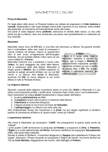 MAOMETTO E L`ISLAM - Scuola del Molinatto