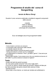 Scarica il programmadel corso di songwriting