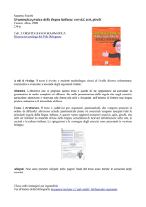Grammatica pratica della lingua italiana: esercizi, test, giochi