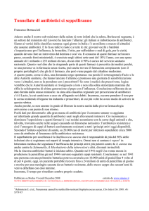 Tonnellate di antibiotici ci seppelliranno