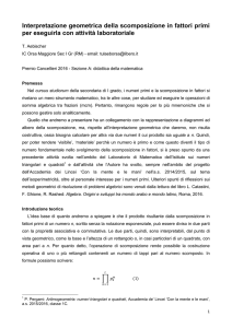 Interpretazione geometrica della scomposizione in fattori primi per