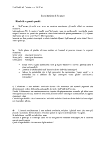 Esercizi di genetica