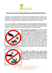 Buone norme per il rispetto della natura agli Stretti di Giaredo