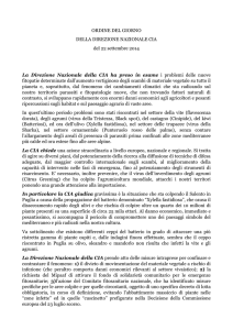 ORDINE DEL GIORNO DELLA DIREZIONE