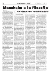Mannheim e la filosofia - La Rivista della Scuola